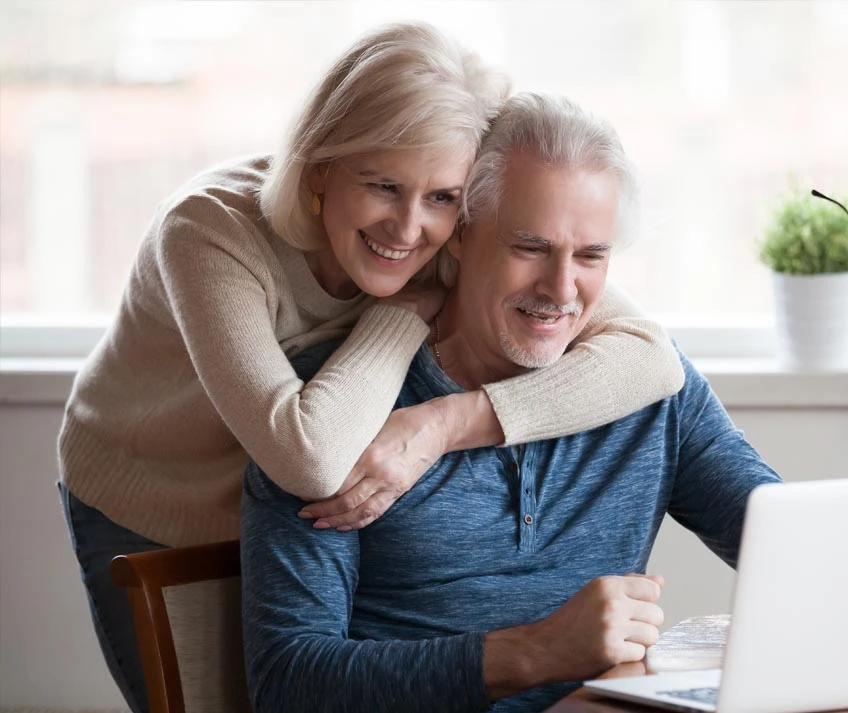 old couple on the computer